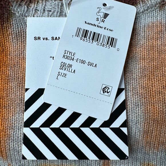 Sandrine Rose Tie Dye Sevilla Wool Cashmere Sweater Paradise Circus Women L NWT - Picture 10 of 11